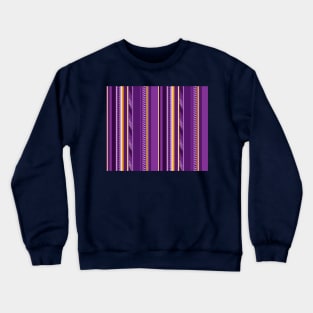 Purple Funky Stripes Crewneck Sweatshirt